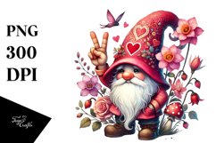 Valentines Gnome Victory PNG Product Image 1