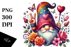 Valentines Gnome Victory PNG Product Image 1