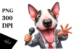 Enthusiastic Bull Terrier PNG Product Image 1