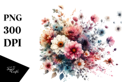Grunge Flower Painting PNG Product Image 1