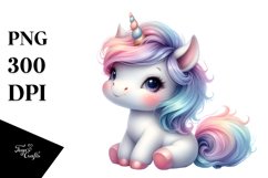 Pastel Baby Unicorn | Sublimation | Clipart Product Image 3