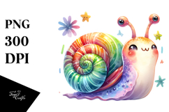 Colorful Cute Snail Dancing | Clipart Product Image 1