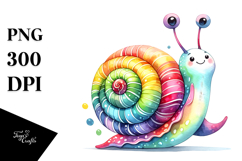 Colorful Cute Snail Dancing | Clipart Product Image 1