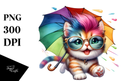 Cute Baby Cat Running PNG Product Image 1