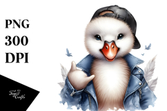 Colorful Baby Swan PNG Product Image 1