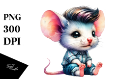 Cute Baby Mouse Sitting PNG Product Image 1
