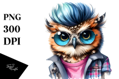 Cute Baby Owl Posing PNG Product Image 1