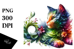 Vibrant Kitten with Flowers, 20 oz Tumbler Product Image 1