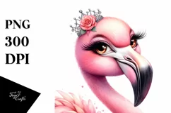 Funny Cute Flamingo Sublimation Clipart Product Image 3