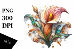 Detailed Stained Calla Lily Marble Golden | Sublimation | Product Image 3