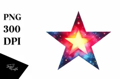 Colorful Simple Vibrant Star Painting | Sublimation | Product Image 1
