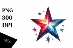 Colorful Simple Vibrant Star Painting | Sublimation | Product Image 1