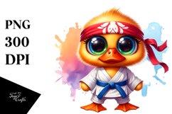 Crazy Eyes Cute Duck PNG Product Image 1