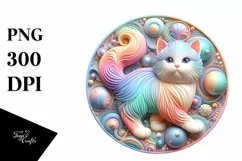 Pastel Glossy Kitten with Metalic Accents Product Image 1
