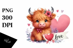 Cute Highland Cow Spring Love Flowers |T-shirt, Mug, Tumbler Product Image 8