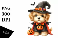 Wimsical Puppy Wearing Halloween Suit | Sublimation | Product Image 3