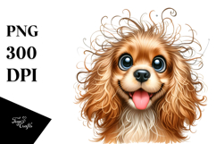 Cute Baby Cocker Spaniel PNG Product Image 1