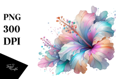 Shiny Hibiscus Abstract PNG Product Image 1