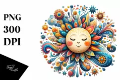 Colorful Sun Painting | Sublimation | Clipart Product Image 1