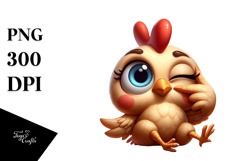Ridiculously Cute Chicken PNG Product Image 1