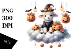 Lamb Dressed for Halloween, Cute PNG Product Image 1