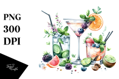 Creative Back View Cocktail PNG Product Image 1