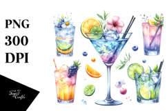 Creative Back View Cocktail PNG Product Image 1