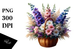 Shiny Basket Large Delphinium Clipart Product Image 3