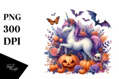 Simple Halloween Unicorn Clipart Product Image 3
