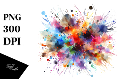 Colorful Brushstrokes White Background PNG Product Image 1