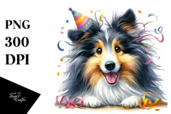 Happy Baby Collie PNG Product Image 1
