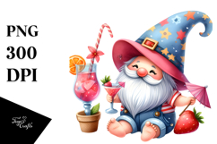 Gnome Drinking Cocktail PNG Product Image 1