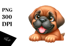 Baby Mastiff Cartoon, Transparent PNG Product Image 1