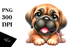 Baby Mastiff Cartoon, Transparent PNG Product Image 1