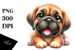 Baby Mastiff Cartoon, Transparent PNG Product Image 1