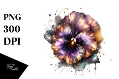 Shiny Pansy Splash Clipart Product Image 1