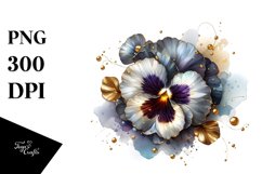 Shiny Pansy Splash Clipart Product Image 1