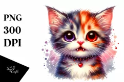Colorful Baby Kitten PNG Product Image 3