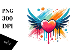 Heart with Wings, PNG Product Image 1