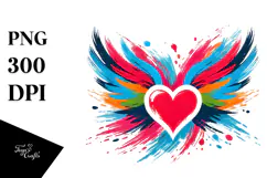 Heart with Wings, PNG Product Image 1