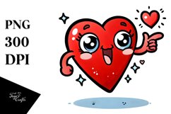 Cartoon Heart, PNG Product Image 1