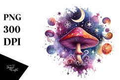 Vibrant Magical Celestial Mushroom Tarot JPEG Product Image 1