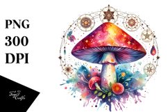 Vibrant Magical Celestial Mushroom Tarot JPEG Product Image 1