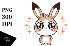 Goofy Bunny with Wide Eyes PNG Product Image 1