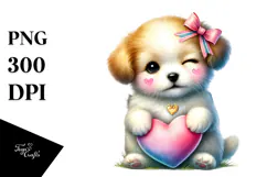 Adorned Baby Puppy PNG Product Image 1