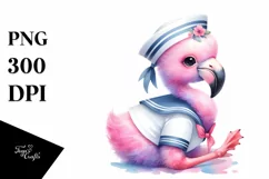 Baby Flamingo Sailor Suit | Clipart Product Image 4