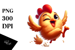 Whimsical Chicken with Comically Large Udder, PNG Product Image 1