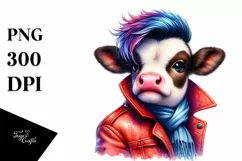 Cute Baby Cow Model PNG Product Image 3
