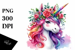 Bird with Vibrant Flower Crown PNG Product Image 1