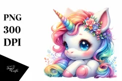 Pastel Baby Unicorn | Sublimation | Clipart Product Image 3
